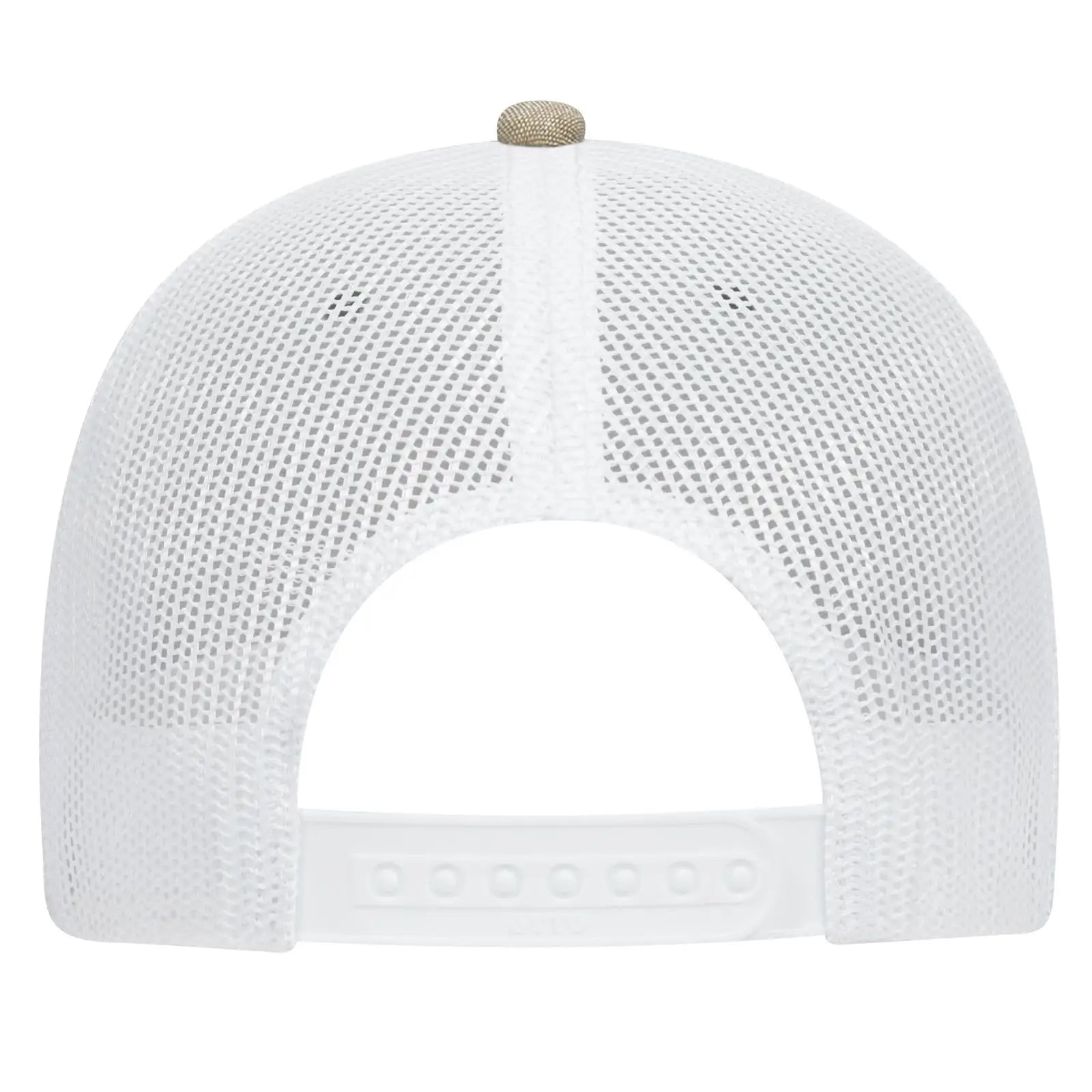 OTTO 83-1239 6 Panel Low Profile Mesh Back Trucker Cap - Kha/Wht - Kha/Wht / 6 1/2’’ - 7 5/8’’