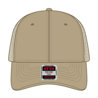 OTTO 83-1239 6 Panel Low Profile Mesh Back Trucker Cap - Khk - Khk / 6 1/2’’ - 7 5/8’’