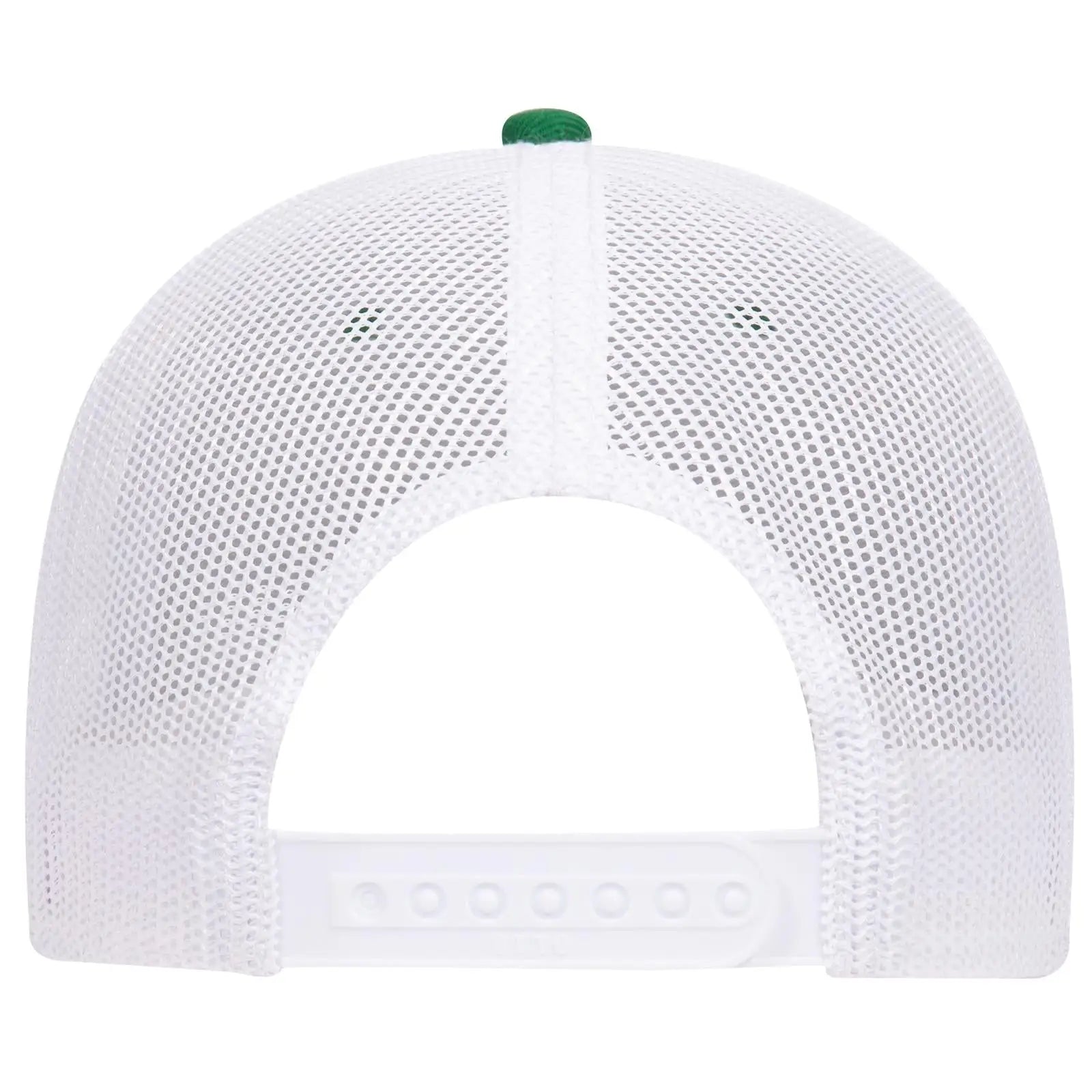 OTTO 83-1239 6 Panel Low Profile Mesh Back Trucker Cap - Kly/Kly/Wht - Kly/Kly/Wht / 6 1/2’’ - 7 5/8’’
