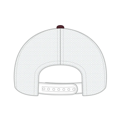 OTTO 83-1239 6 Panel Low Profile Mesh Back Trucker Cap - Mrn/Mrn/Wht - Mrn/Mrn/Wht / 6 1/2’’ - 7 5/8’’