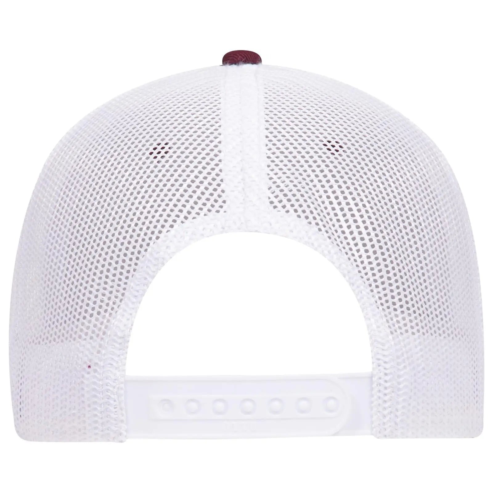 OTTO 83-1239 6 Panel Low Profile Mesh Back Trucker Cap - Mrn/Mrn/Wht - Mrn/Mrn/Wht / 6 1/2’’ - 7 5/8’’
