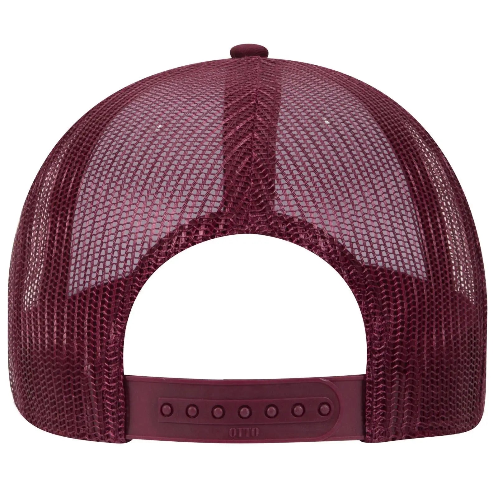 OTTO 83-1239 6 Panel Low Profile Mesh Back Trucker Cap - Mrn/Wht/Mrn - Mrn/Wht/Mrn / 6 1/2’’ - 7 5/8’’