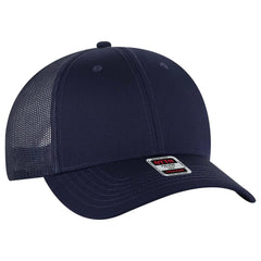 OTTO 83-1239 6 Panel Low Profile Mesh Back Trucker Cap - Navy - Navy / 6 1/2’’ - 7 5/8’’