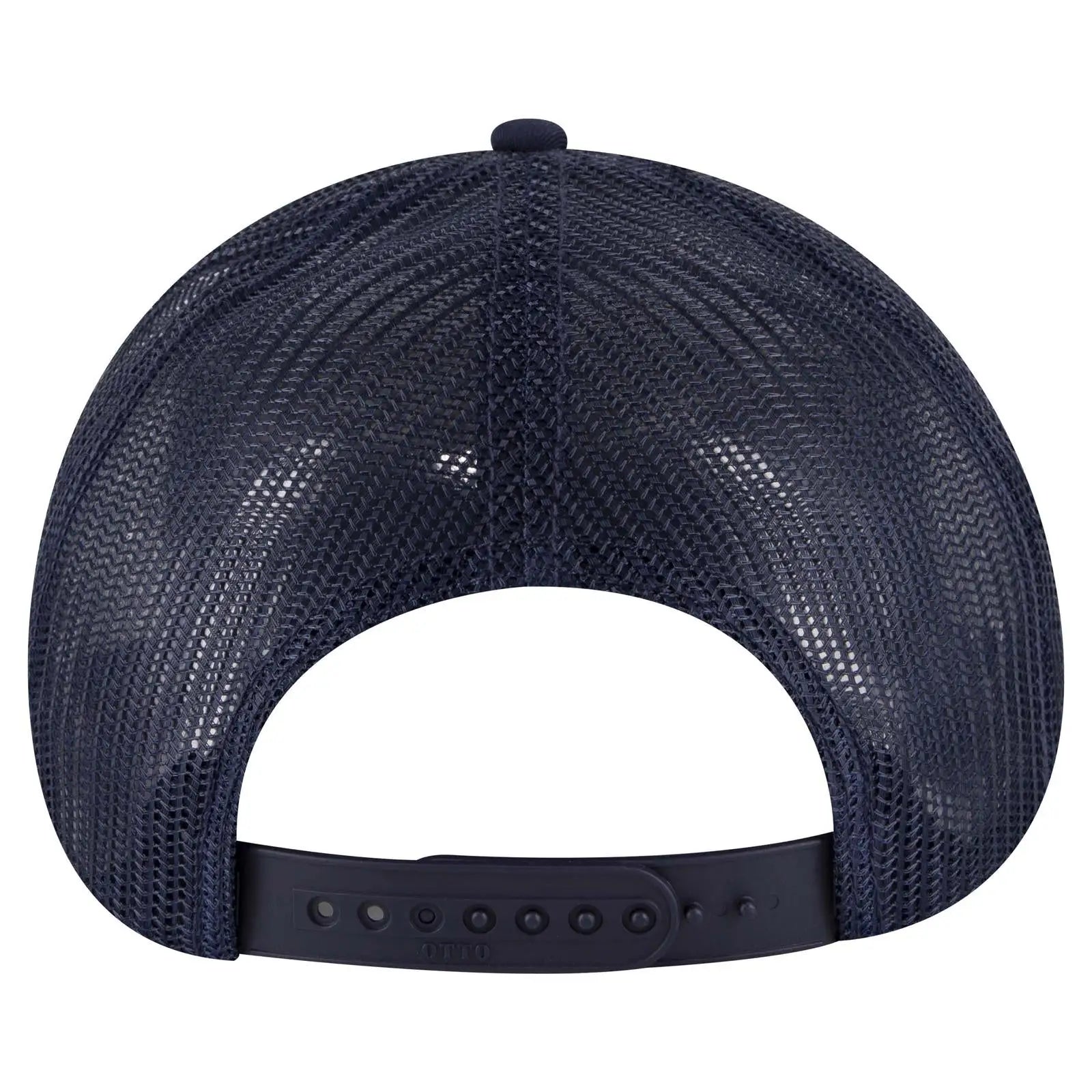 OTTO 83-1239 6 Panel Low Profile Mesh Back Trucker Cap - Navy - Navy / 6 1/2’’ - 7 5/8’’