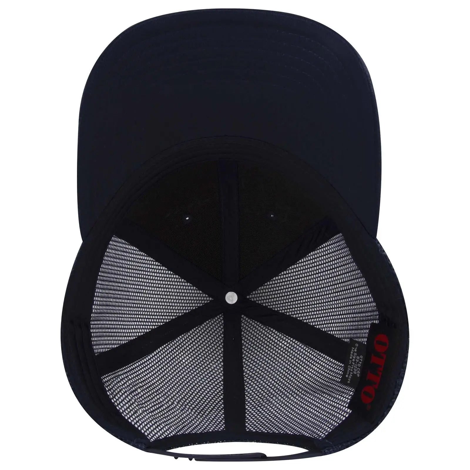 OTTO 83-1239 6 Panel Low Profile Mesh Back Trucker Cap - Navy - Navy / 6 1/2’’ - 7 5/8’’