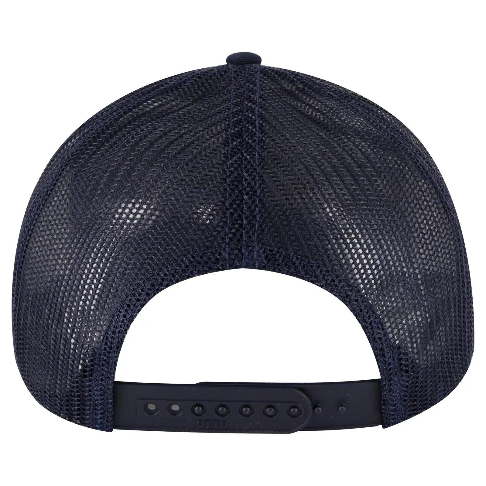 OTTO 83-1239 6 Panel Low Profile Mesh Back Trucker Cap - Navy - Navy / 6 1/2’’ - 7 5/8’’