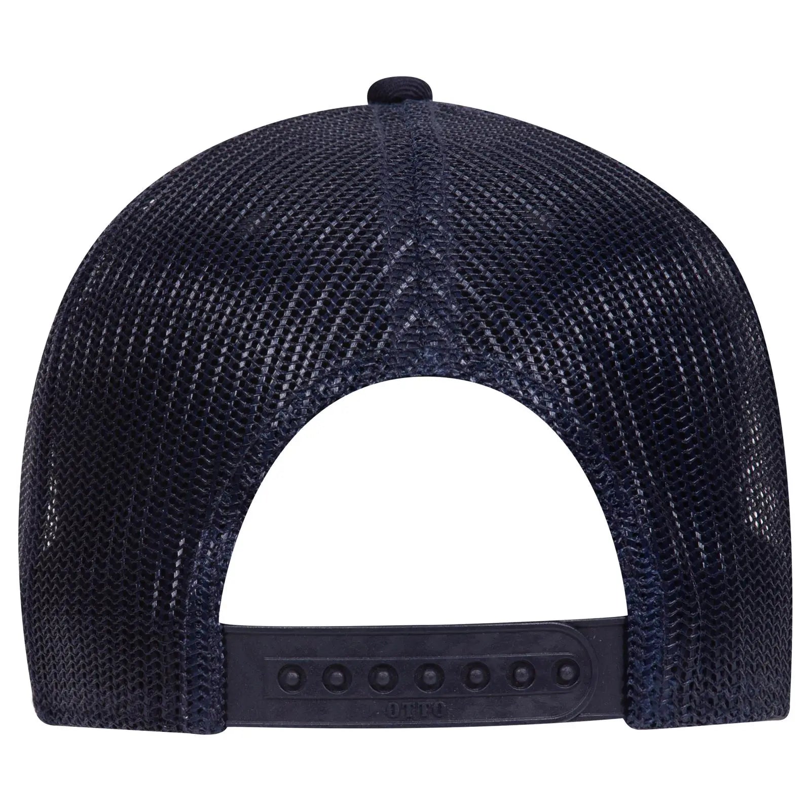 OTTO 83-1239 6 Panel Low Profile Mesh Back Trucker Cap - Nvy/Gry/Nvy - Nvy/Gry/Nvy / 6 1/2’’ - 7 5/8’’