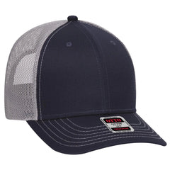 OTTO 83-1239 6 Panel Low Profile Mesh Back Trucker Cap - Nvy/Nvy/Gry - Nvy/Nvy/Gry / 6 1/2’’ - 7 5/8’’
