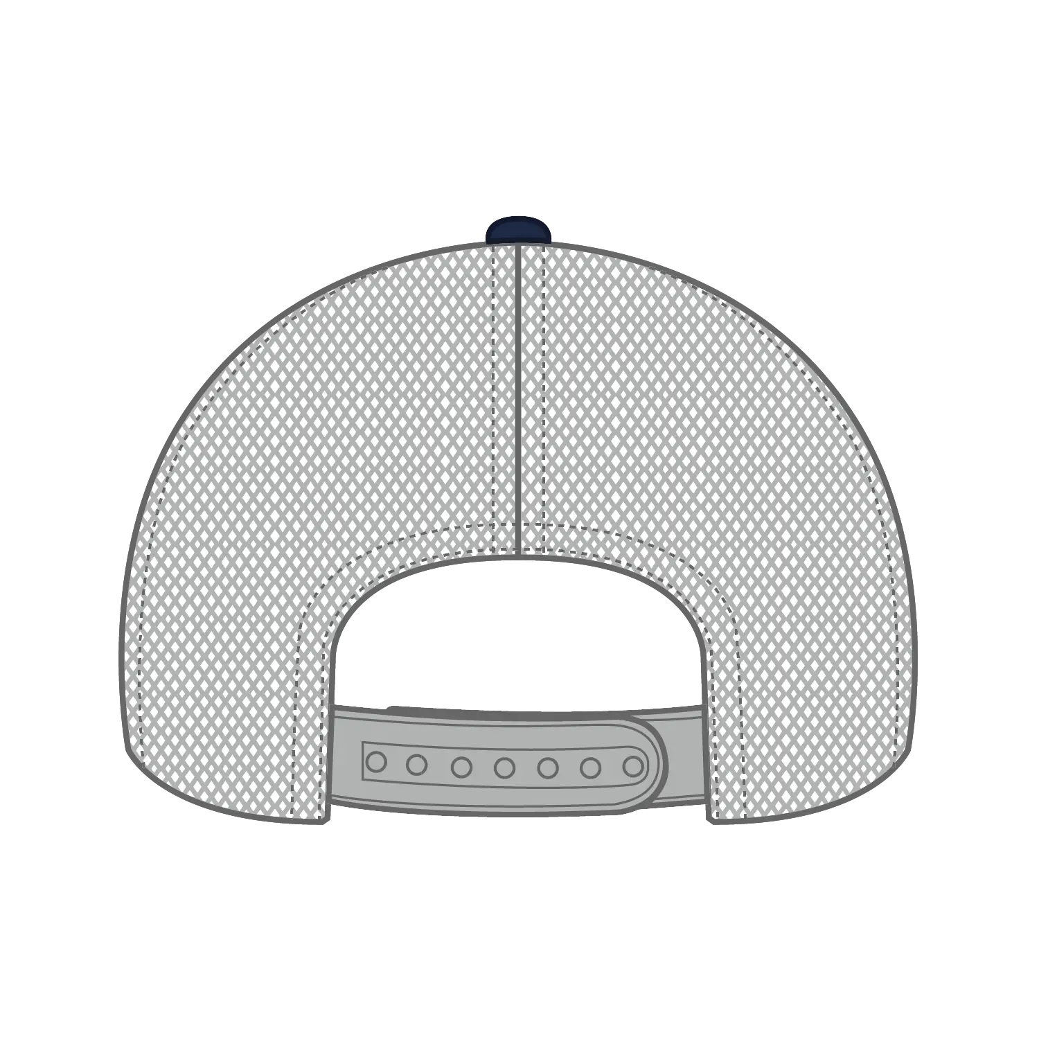 OTTO 83-1239 6 Panel Low Profile Mesh Back Trucker Cap - Nvy/Nvy/Gry - Nvy/Nvy/Gry / 6 1/2’’ - 7 5/8’’