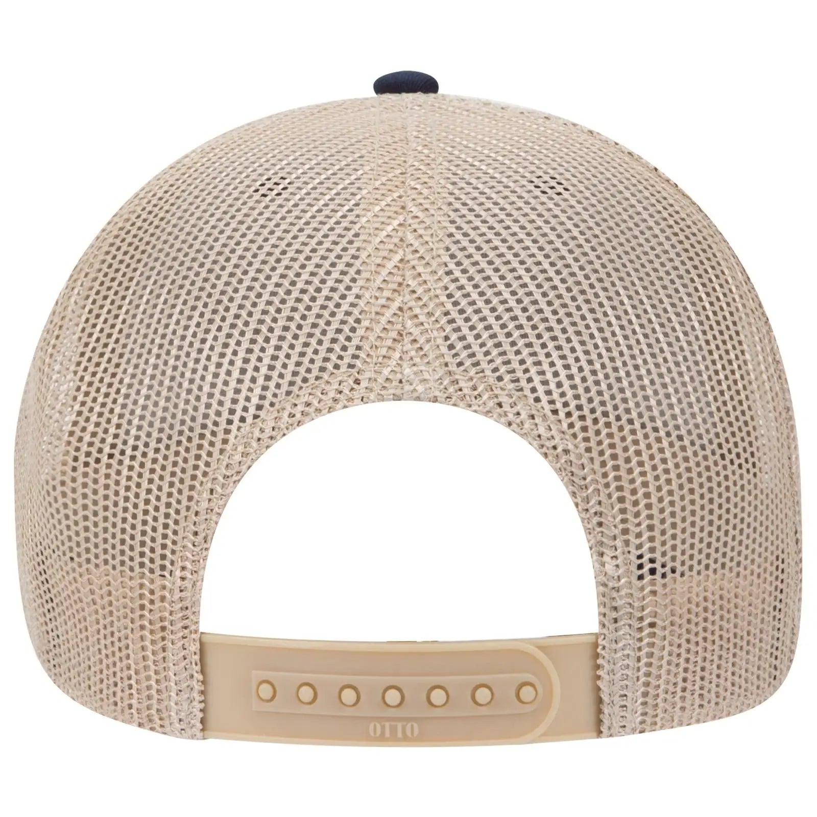 OTTO 83-1239 6 Panel Low Profile Mesh Back Trucker Cap - Nvy/Nvy/Kha - Nvy/Nvy/Kha / 6 1/2’’ - 7 5/8’’