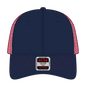 OTTO 83-1239 6 Panel Low Profile Mesh Back Trucker Cap - Nvy/Nvy/Red - Nvy/Nvy/Red / 6 1/2’’ - 7 5/8’’
