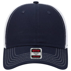 OTTO 83-1239 6 Panel Low Profile Mesh Back Trucker Cap - Nvy/Nvy/Wht - Nvy/Nvy/Wht / 6 1/2’’ - 7 5/8’’
