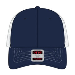 OTTO 83-1239 6 Panel Low Profile Mesh Back Trucker Cap - Nvy/Nvy/Wht - Nvy/Nvy/Wht / 6 1/2’’ - 7 5/8’’