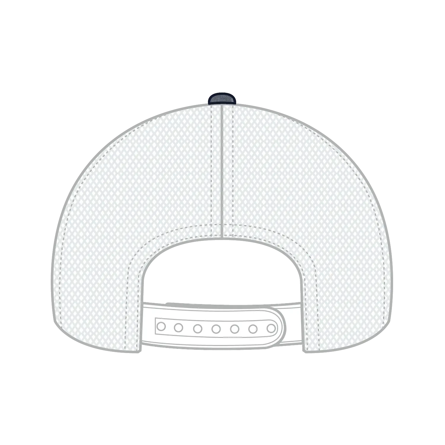 OTTO 83-1239 6 Panel Low Profile Mesh Back Trucker Cap - Nvy/Wht - Nvy/Wht / 6 1/2’’ - 7 5/8’’