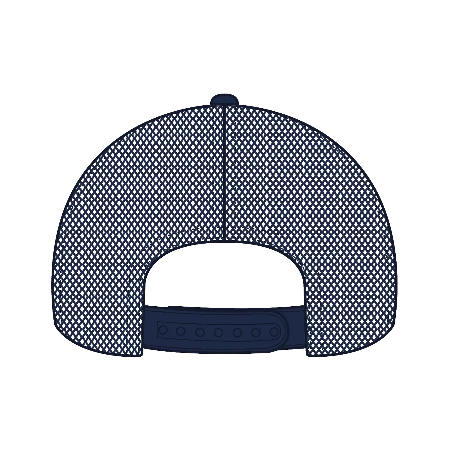 OTTO 83-1239 6 Panel Low Profile Mesh Back Trucker Cap - Nvy/Wht/Nvy - Nvy/Wht/Nvy / 6 1/2’’ - 7 5/8’’