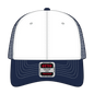 OTTO 83-1239 6 Panel Low Profile Mesh Back Trucker Cap - Nvy/Wht/Nvy - Nvy/Wht/Nvy / 6 1/2’’ - 7 5/8’’