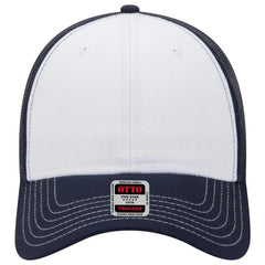 OTTO 83-1239 6 Panel Low Profile Mesh Back Trucker Cap - Nvy/Wht/Nvy - Nvy/Wht/Nvy / 6 1/2’’ - 7 5/8’’
