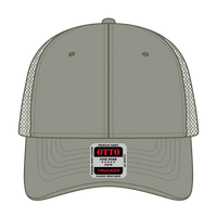 OTTO 83-1239 6 Panel Low Profile Mesh Back Trucker Cap - Ol. Green - Ol. Green / 6 1/2’’ - 7 5/8’’