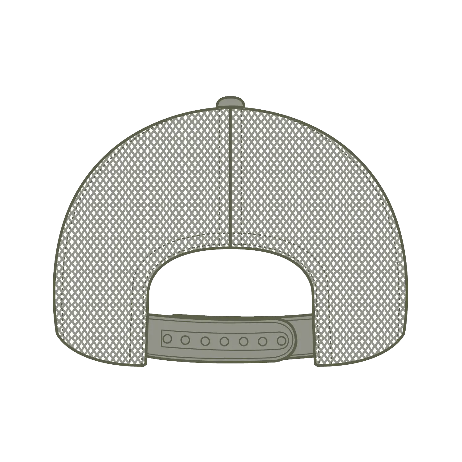 OTTO 83-1239 6 Panel Low Profile Mesh Back Trucker Cap - Ol. Green - Ol. Green / 6 1/2’’ - 7 5/8’’