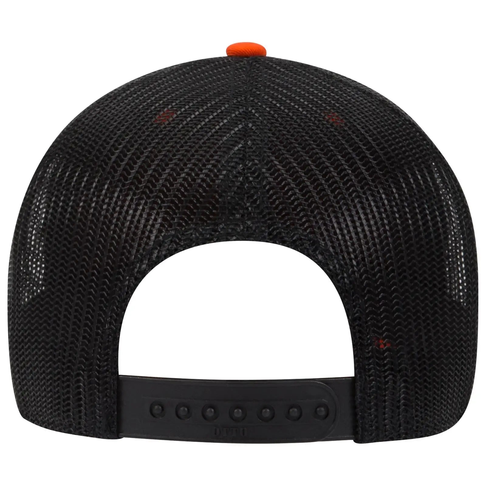 OTTO 83-1239 6 Panel Low Profile Mesh Back Trucker Cap - Org/Org/Blk - Org/Org/Blk / 6 1/2’’ - 7 5/8’’