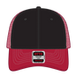 OTTO 83-1239 6 Panel Low Profile Mesh Back Trucker Cap - Red/Blk/Red - Red/Blk/Red / 6 1/2’’ - 7 5/8’’