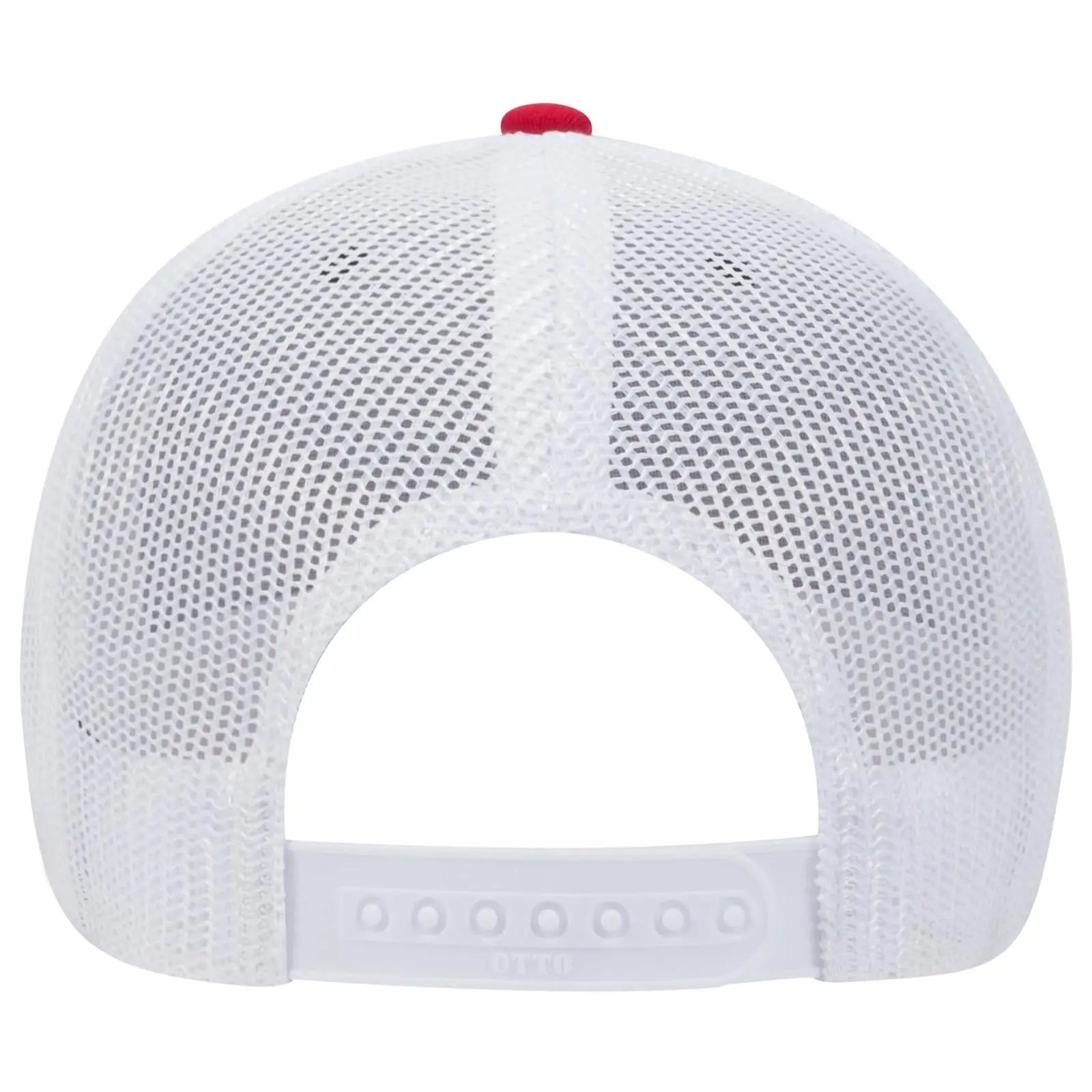 OTTO 83-1239 6 Panel Low Profile Mesh Back Trucker Cap - Red/Nvy/Wht - Red/Nvy/Wht / 6 1/2’’ - 7 5/8’’
