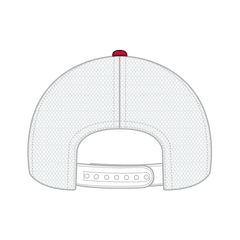 OTTO 83-1239 6 Panel Low Profile Mesh Back Trucker Cap - Red/Red/Wht - Red/Red/Wht / 6 1/2’’ - 7 5/8’’