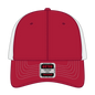 OTTO 83-1239 6 Panel Low Profile Mesh Back Trucker Cap - Red/Red/Wht - Red/Red/Wht / 6 1/2’’ - 7 5/8’’