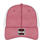 OTTO 83-1239 6 Panel Low Profile Mesh Back Trucker Cap - Red/Wht - Red/Wht / 6 1/2’’ - 7 5/8’’