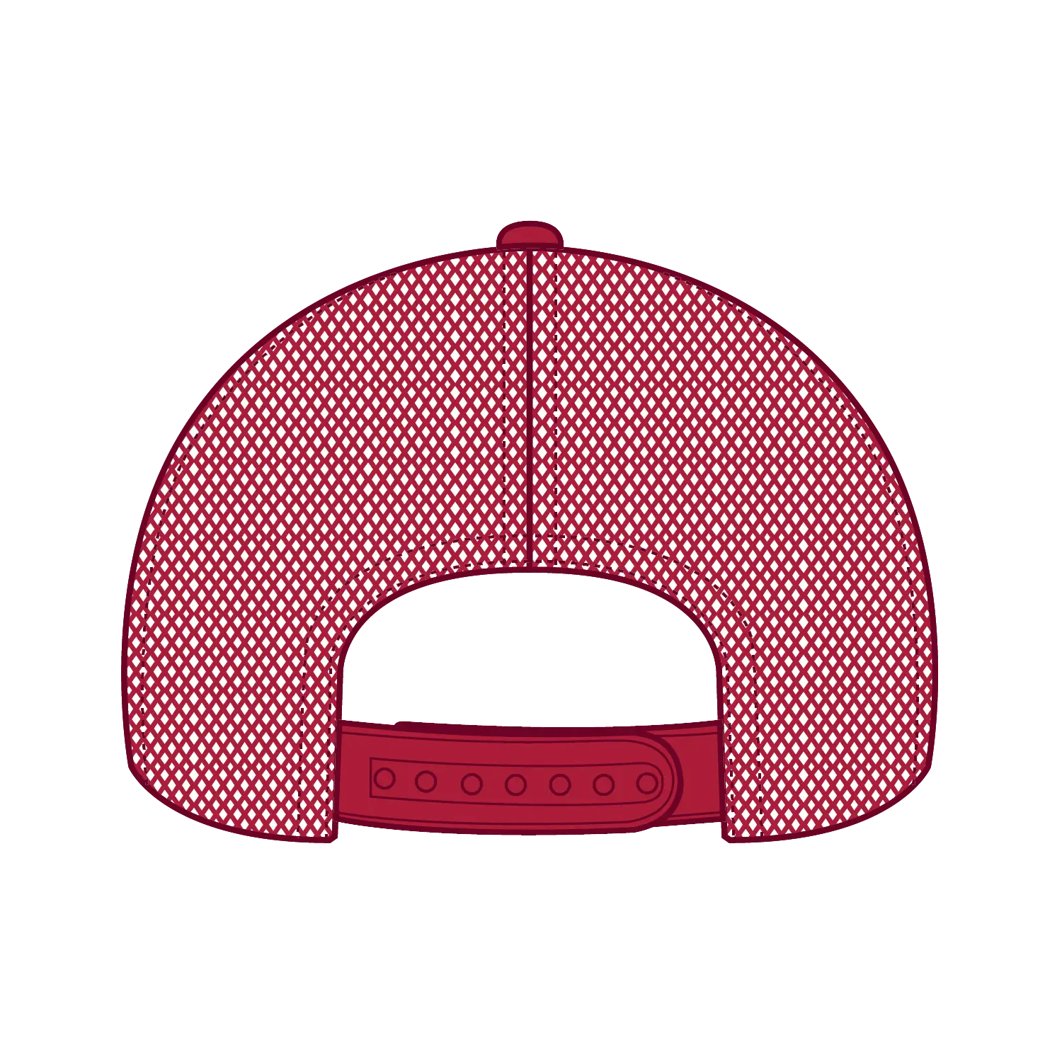 OTTO 83-1239 6 Panel Low Profile Mesh Back Trucker Cap - Red/Wht/Red - Red/Wht/Red / 6 1/2’’ - 7 5/8’’