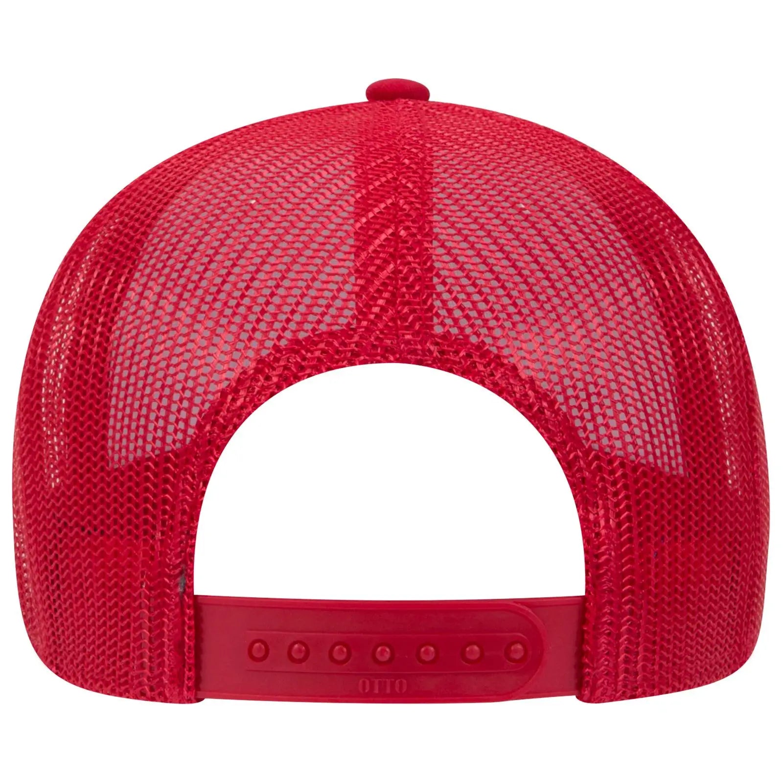 OTTO 83-1239 6 Panel Low Profile Mesh Back Trucker Cap - Red/Wht/Red - Red/Wht/Red / 6 1/2’’ - 7 5/8’’