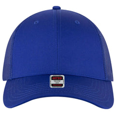 OTTO 83-1239 6 Panel Low Profile Mesh Back Trucker Cap - Royal - Royal / 6 1/2’’ - 7 5/8’’