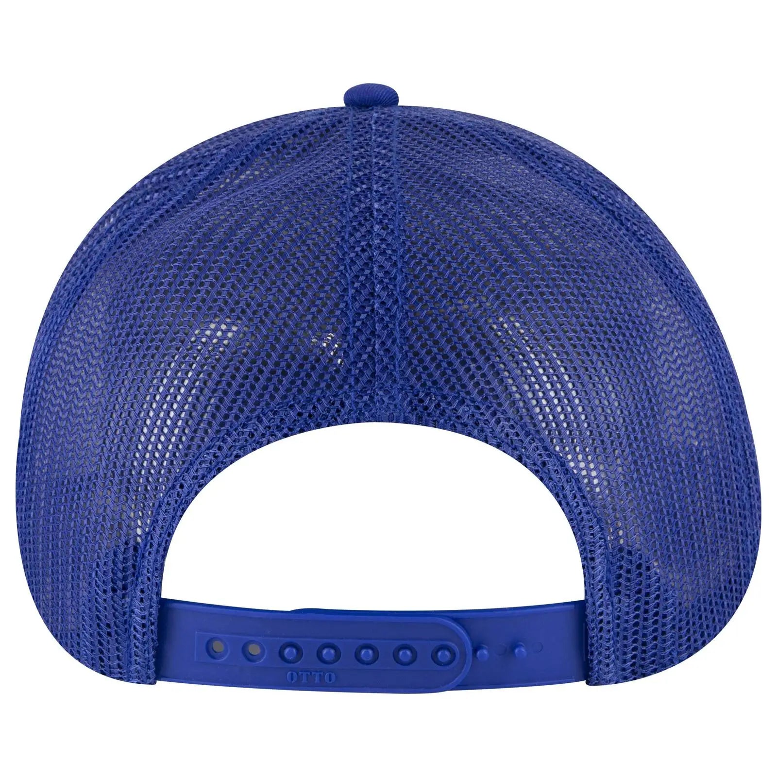 OTTO 83-1239 6 Panel Low Profile Mesh Back Trucker Cap - Royal - Royal / 6 1/2’’ - 7 5/8’’