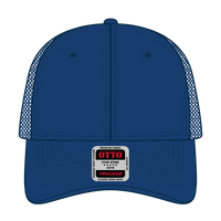 OTTO 83-1239 6 Panel Low Profile Mesh Back Trucker Cap - Royal - Royal / 6 1/2’’ - 7 5/8’’