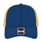 OTTO 83-1239 6 Panel Low Profile Mesh Back Trucker Cap - Ryl/Ryl/Gld - Ryl/Ryl/Gld / 6 1/2’’ - 7 5/8’’