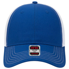 OTTO 83-1239 6 Panel Low Profile Mesh Back Trucker Cap - Ryl/Ryl/Wht - Ryl/Ryl/Wht / 6 1/2’’ - 7 5/8’’