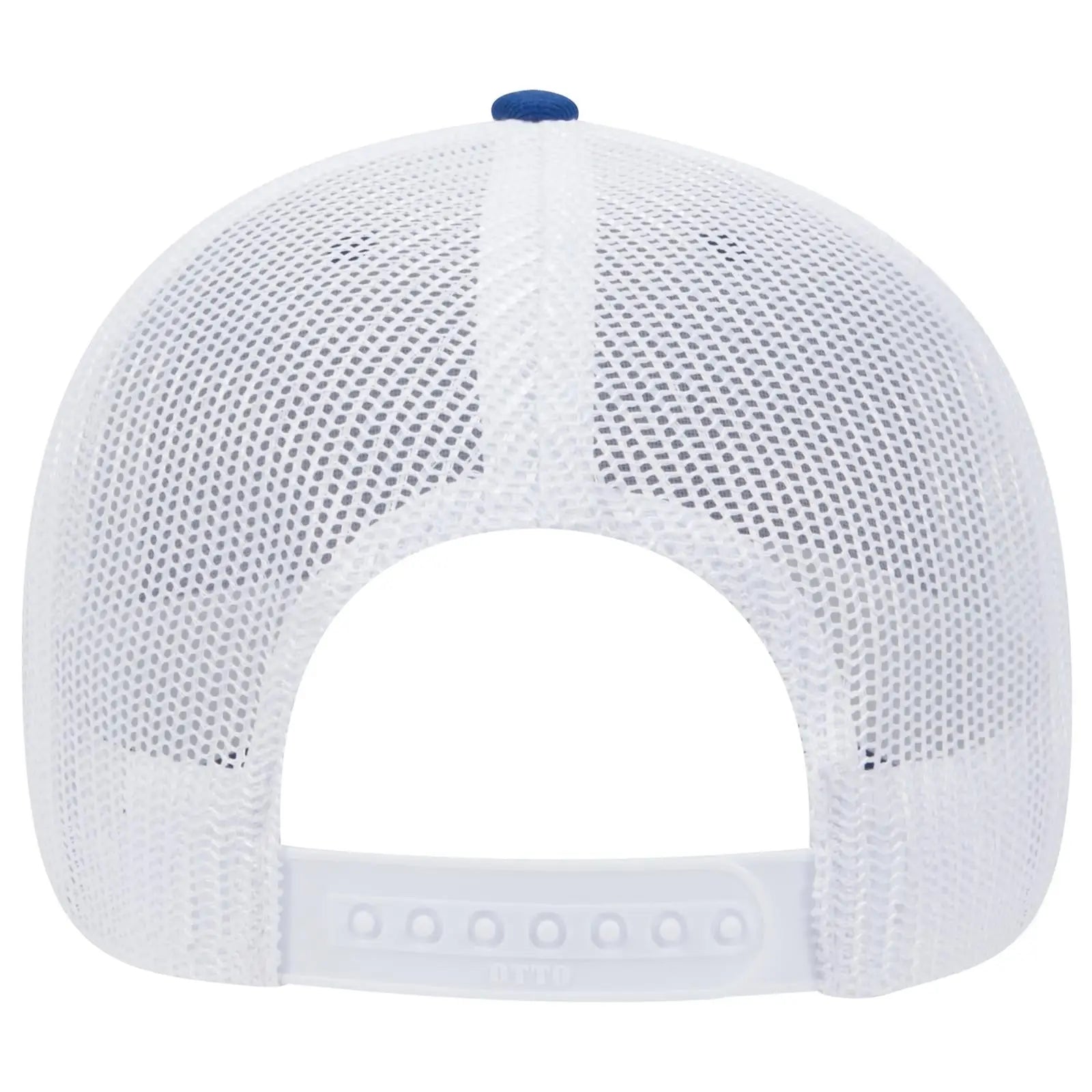OTTO 83-1239 6 Panel Low Profile Mesh Back Trucker Cap - Ryl/Ryl/Wht - Ryl/Ryl/Wht / 6 1/2’’ - 7 5/8’’