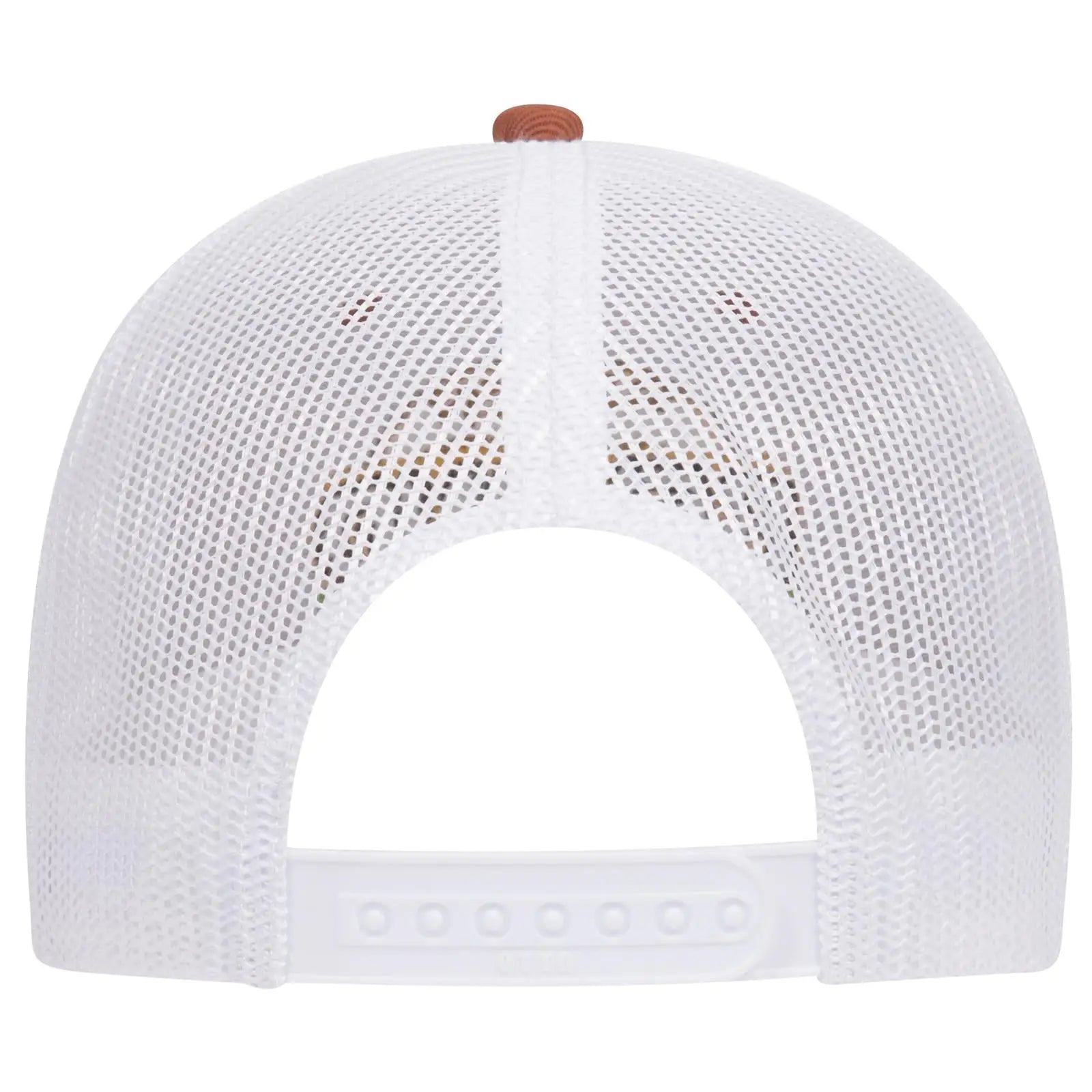 OTTO 83-1239 6 Panel Low Profile Mesh Back Trucker Cap - Tx Org/Tx Org/Wht - Tx Org/Tx Org/Wht / 6 1/2’’ - 7 5/8’’