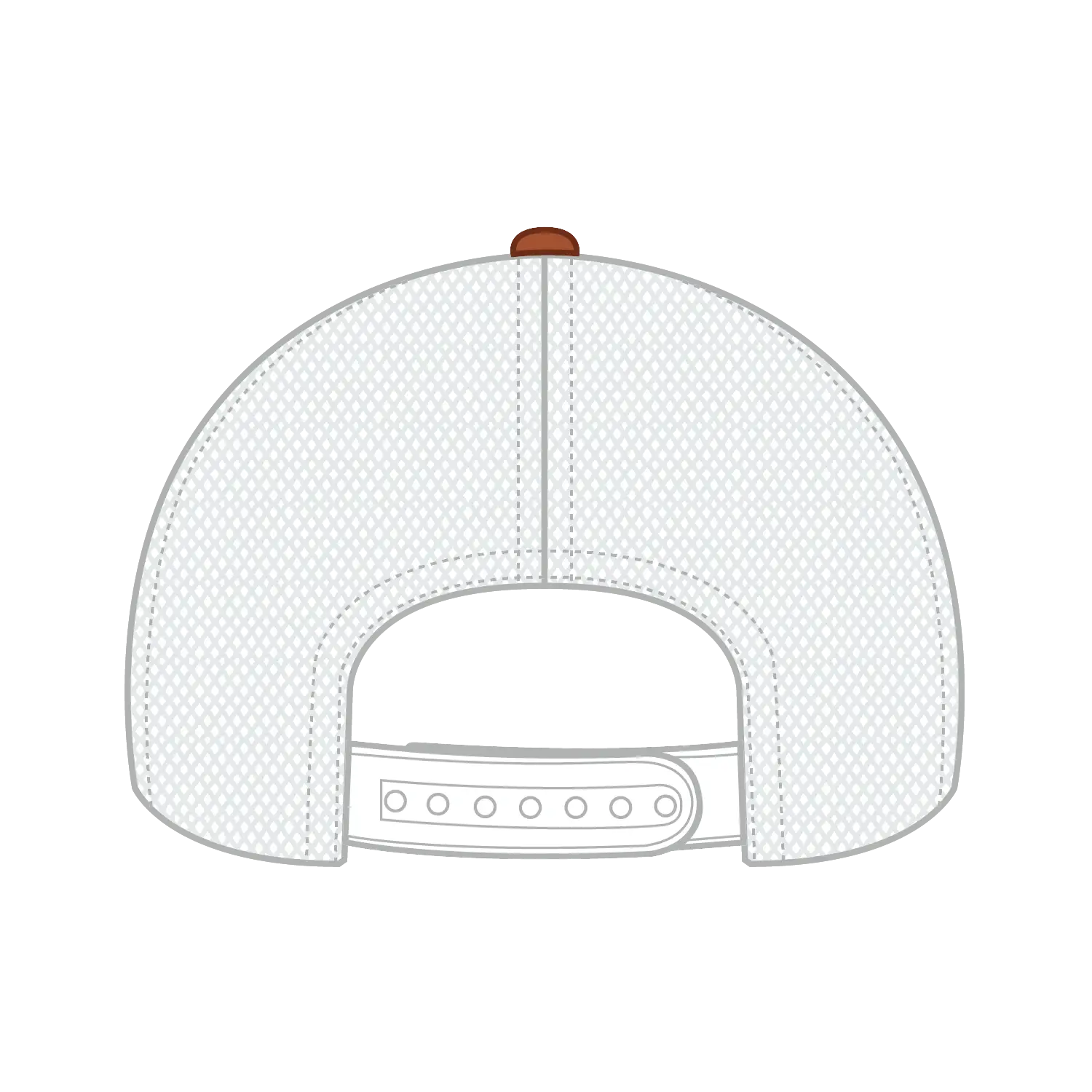 OTTO 83-1239 6 Panel Low Profile Mesh Back Trucker Cap - Tx Org/Tx Org/Wht - Tx Org/Tx Org/Wht / 6 1/2’’ - 7 5/8’’