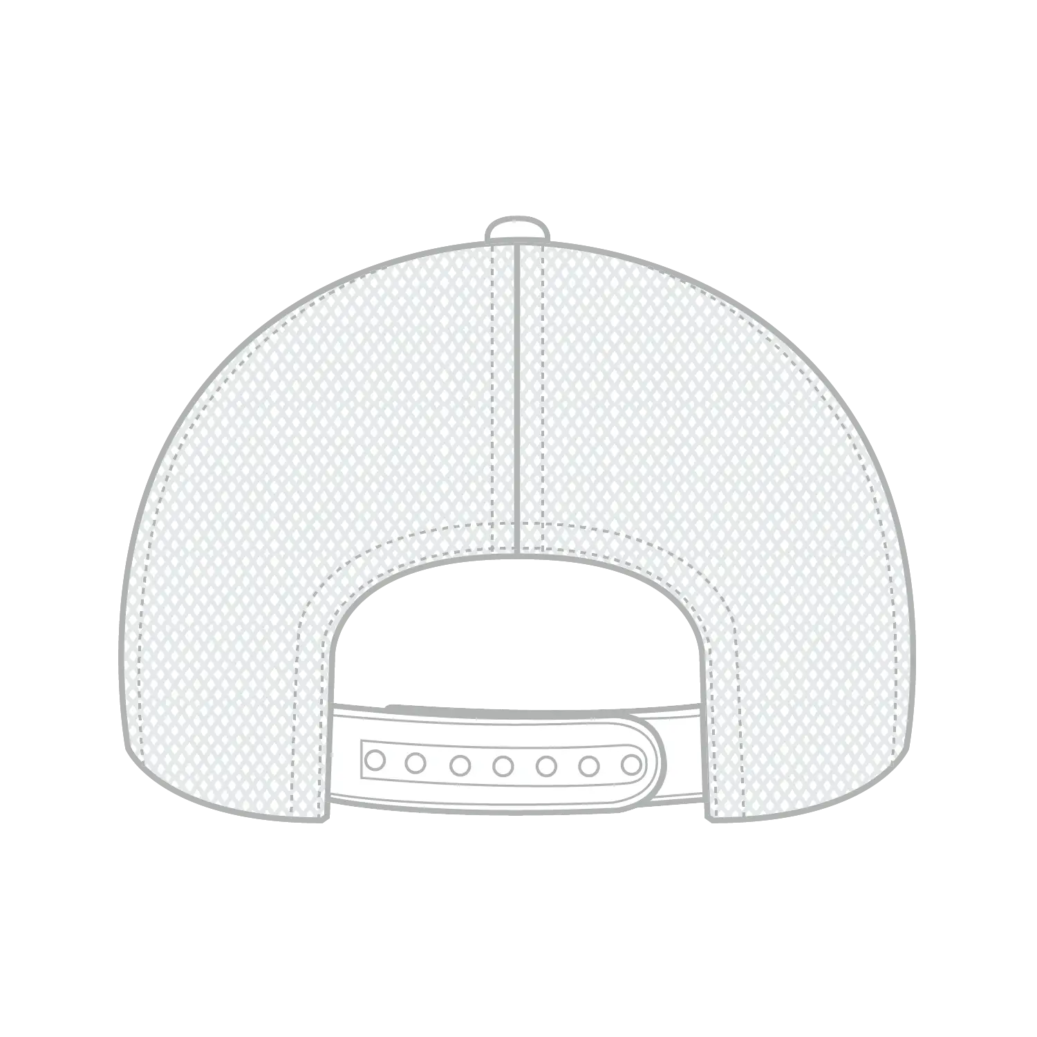 OTTO 83-1239 6 Panel Low Profile Mesh Back Trucker Cap - White