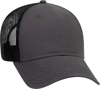 OTTO 83-1239 6 Panel Low Profile Mesh Back Trucker Hat - Charcoal Charcoal Black - Dark Gray Black / One Size Fits Most