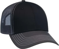 OTTO 83-1239 6 Panel Low Profile Mesh Back Trucker Hat - Charcoal Black Charcoal - Dark Gray Black / One Size Fits Most