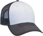 OTTO 83-1239 6 Panel Low Profile Mesh Back Trucker Hat - Charcoal White Charcoal - Dark Gray White / One Size Fits Most