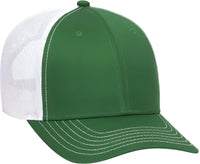 OTTO 83-1239 6 Panel Low Profile Mesh Back Trucker Hat - Kelly Kelly White - Kelly White / One Size Fits Most