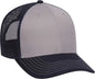 OTTO 83 1239 6 Panel Low Profile Mesh Back Trucker Hat Navy Gray Navy Navy Gray / One Size Fits Most