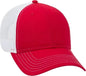 OTTO 83-1239 6 Panel Low Profile Mesh Back Trucker Hat - Red Red White - Red White / One Size Fits Most