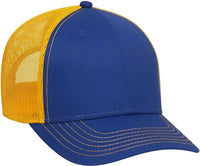 OTTO 83-1239 6 Panel Low Profile Mesh Back Trucker Hat - Royal Royal Gold - Royal Gold / One Size Fits Most