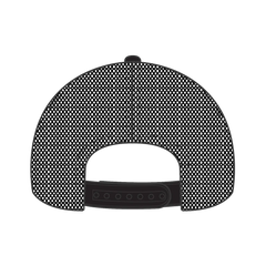 OTTO 83-1273 6 Panel Low Profile Mesh Back Trucker Cap - Black - Black / 6 1/2’’ - 7 5/8’’