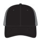 OTTO 83-1273 6 Panel Low Profile Mesh Back Trucker Cap - Blk/Blk/Ch.Gry - Blk/Blk/Ch.Gry / 6 1/2’’ - 7 5/8’’