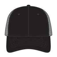 OTTO 83-1273 6 Panel Low Profile Mesh Back Trucker Cap - Blk/Blk/Ch.Gry - Blk/Blk/Ch.Gry / 6 1/2’’ - 7 5/8’’